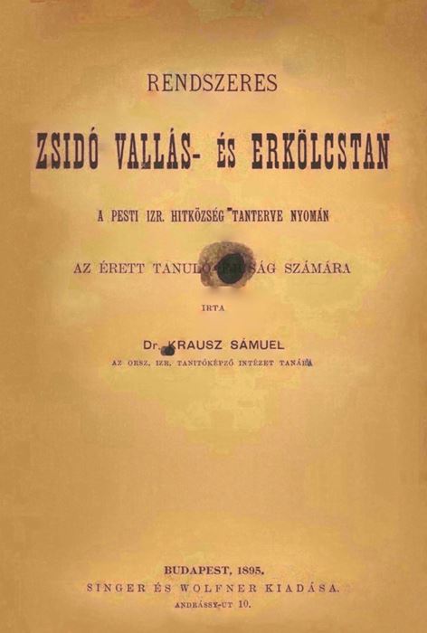 Rendszeres zsid&oacute; vall&aacute;s- &eacute;s erk&ouml;lcstan