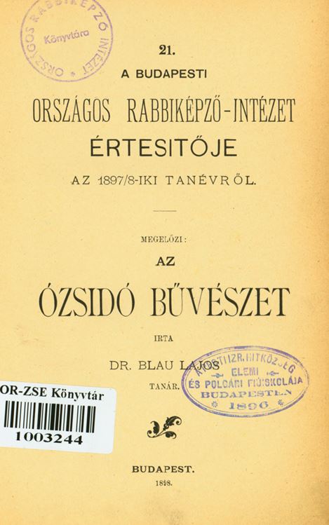 Az &oacute;zsid&oacute; bűv&eacute;szet