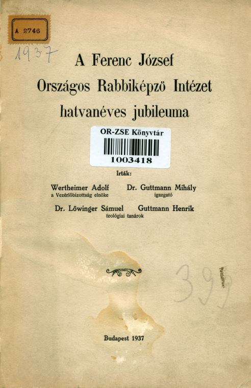A Ferenc J&oacute;zsef Orsz&aacute;gos Rabbik&eacute;pző Int&eacute;zet hatvan&eacute;ves jubileuma