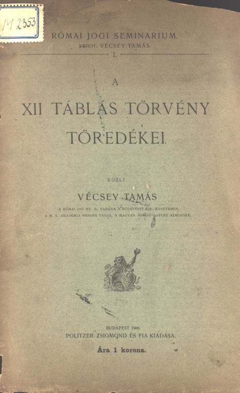 A 12 t&aacute;bl&aacute;s t&ouml;rv&eacute;ny t&ouml;red&eacute;kei