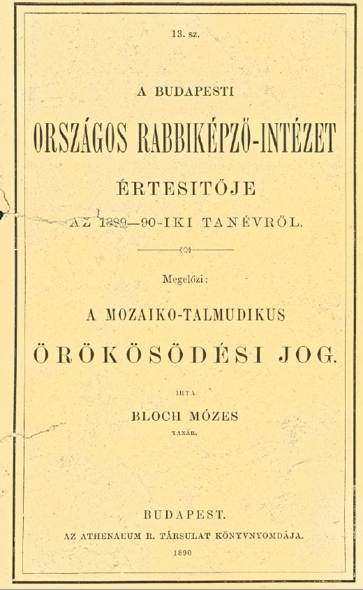 A mozaiko-talmudikus &ouml;r&ouml;k&ouml;s&ouml;d&eacute;si jog