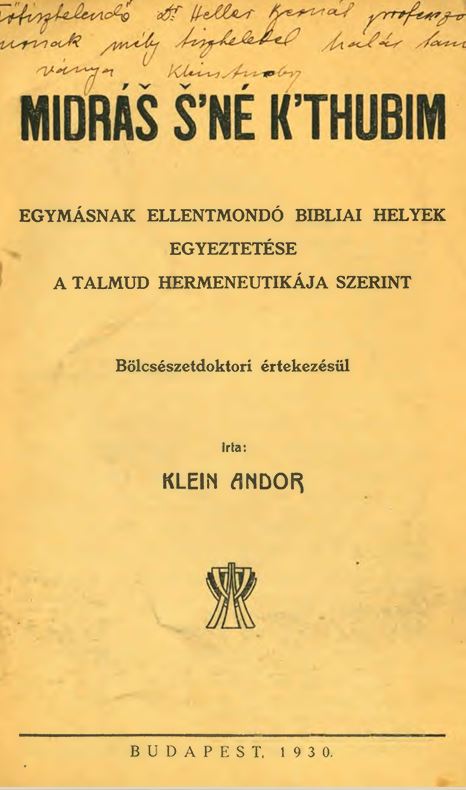 Midr&aacute;š š'n&eacute; k' thubim