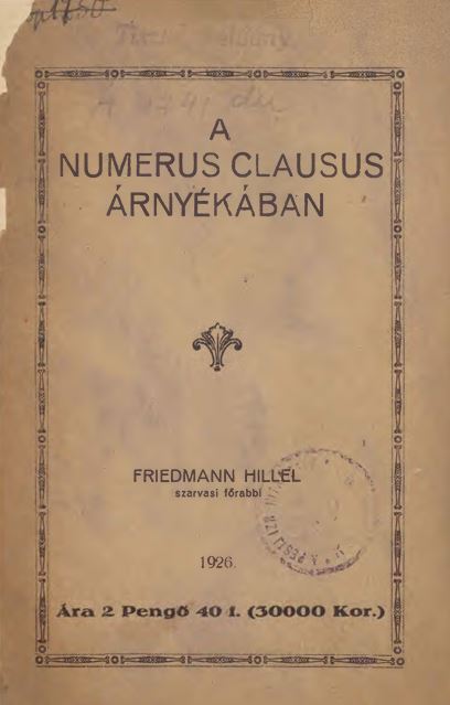 A numerus clausus &aacute;rny&eacute;k&aacute;ban