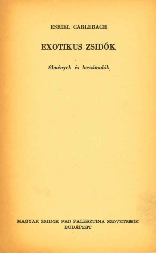 Exotikus zsid&oacute;k
