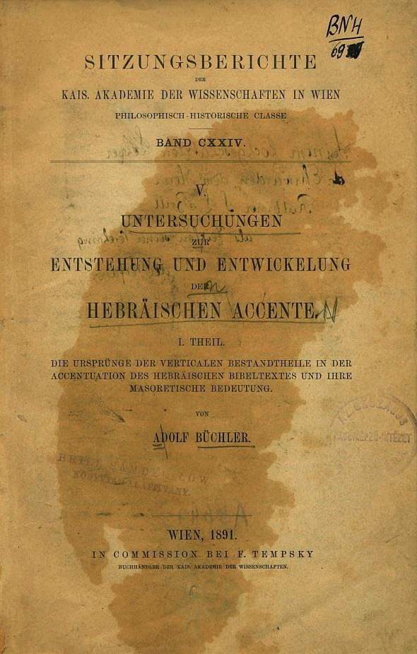 Untersuchungen zur Entstehung und Entwickelung der hebräischen Accente Untersuchungen zur Entstehung und Entwickelung der hebräischen Accente