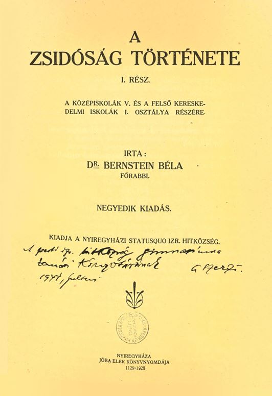 A zsid&oacute;s&aacute;g t&ouml;rt&eacute;nete