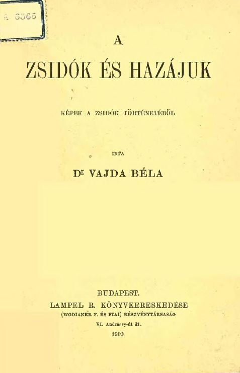 A zsid&oacute;k &eacute;s haz&aacute;juk