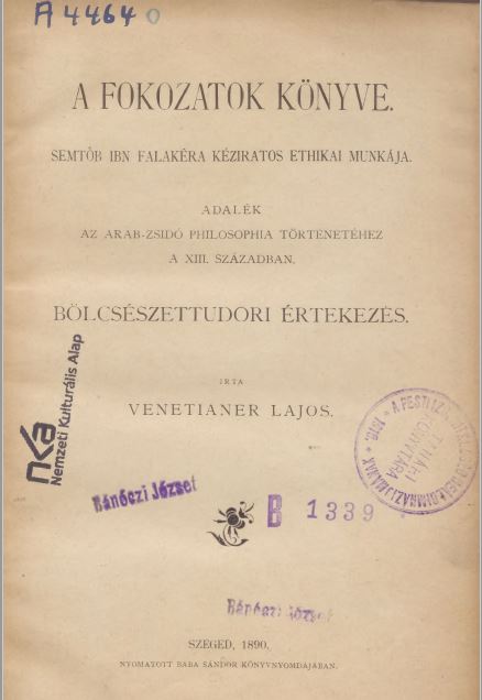 A fokozatok k&ouml;nyve