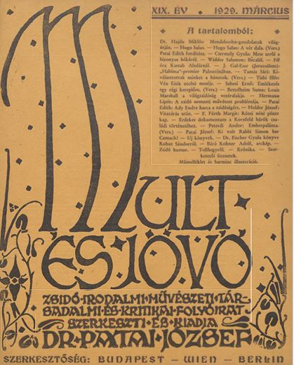 Mult &eacute;s J&ouml;vő 19. &eacute;vf. (1929. m&aacute;rcius)