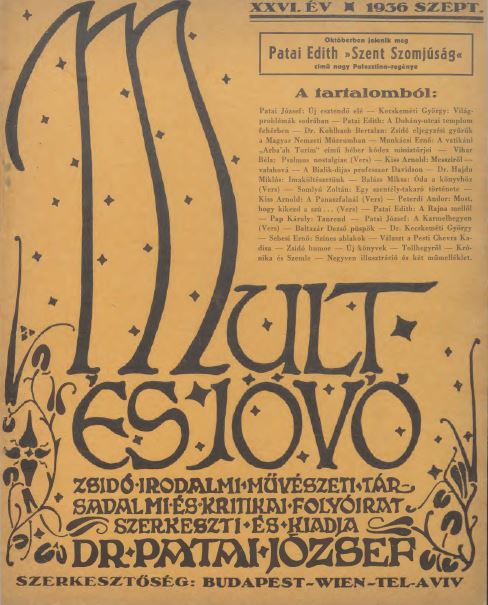 Mult &eacute;s J&ouml;vő 26. &eacute;vf. (1936. szeptember)