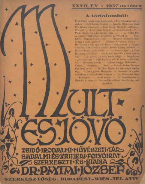 Mult &eacute;s J&ouml;vő 27. &eacute;vf. (1937. okt&oacute;ber)