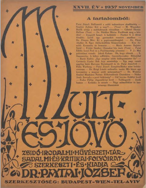 Mult &eacute;s J&ouml;vő 27. &eacute;vf. (1937. november)