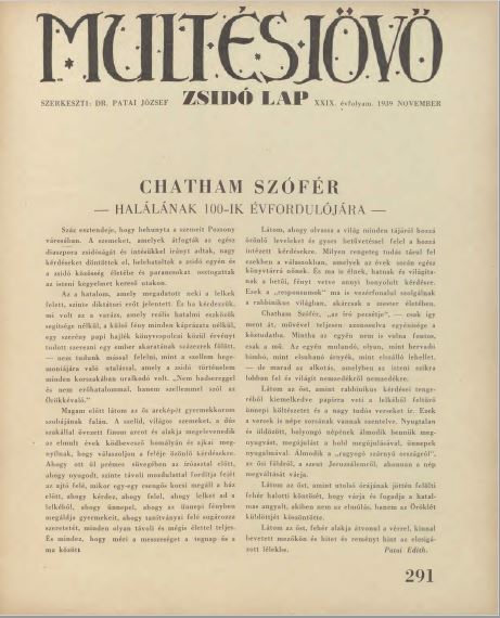 Mult &eacute;s J&ouml;vő 29. &eacute;vf. (1939. november)