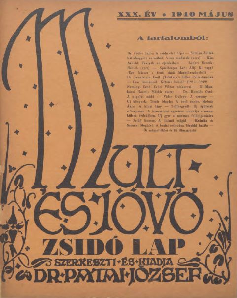 Mult &eacute;s J&ouml;vő 30. &eacute;vf. (1940. m&aacute;jus)