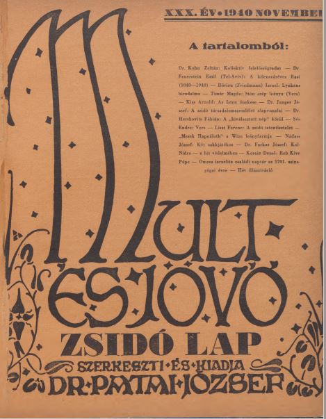 Mult &eacute;s J&ouml;vő 30. &eacute;vf. (1940. november)
