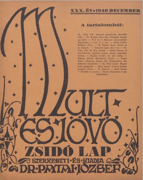 Mult &eacute;s J&ouml;vő 30. &eacute;vf. (1940. december)
