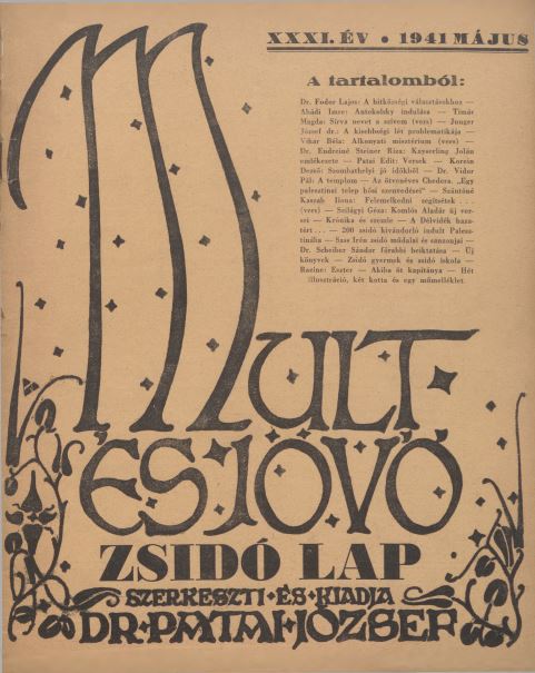 Mult &eacute;s J&ouml;vő 31. &eacute;vf. (1941. m&aacute;jus)