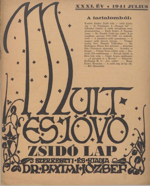 Mult &eacute;s J&ouml;vő 31. &eacute;vf. (1941. j&uacute;lius)