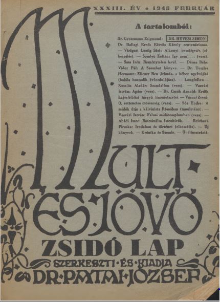Mult &eacute;s J&ouml;vő 33. &eacute;vf. (1943. febru&aacute;r)