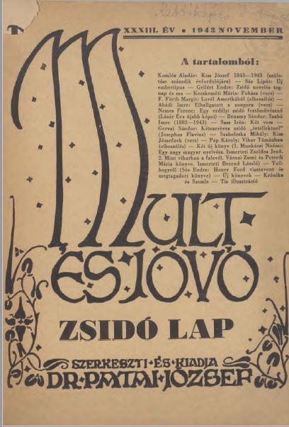 Mult &eacute;s J&ouml;vő 33. &eacute;vf. (1943. november)