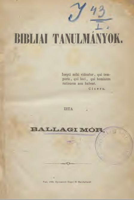 Bibliai tanulm&aacute;nyok