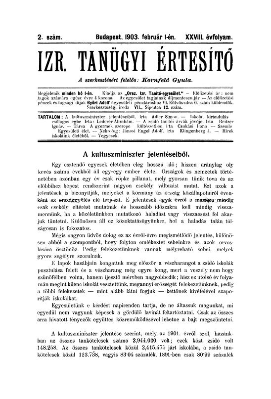 Izraelita Tan&uuml;gyi &Eacute;rtes&iacute;tő