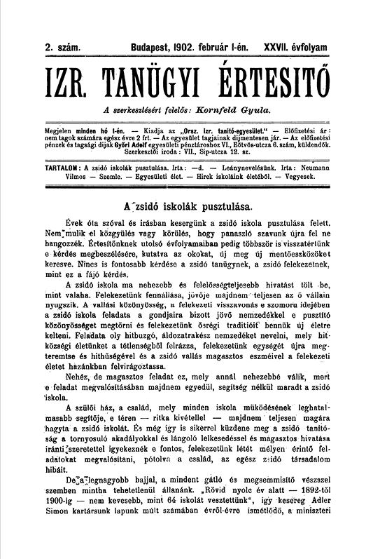 Izraelita Tan&uuml;gyi &Eacute;rtes&iacute;tő