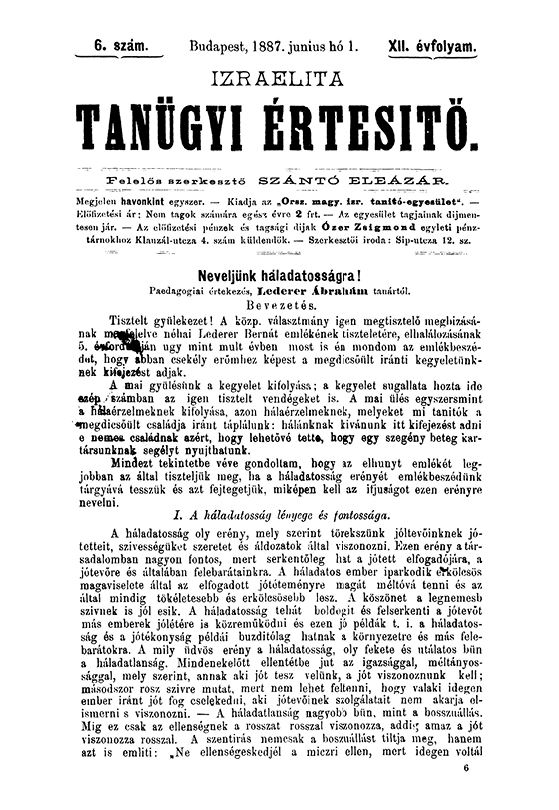 Izraelita Tan&uuml;gyi &Eacute;rtes&iacute;tő