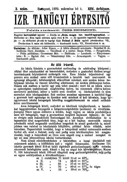 Izraelita Tan&uuml;gyi &Eacute;rtes&iacute;tő