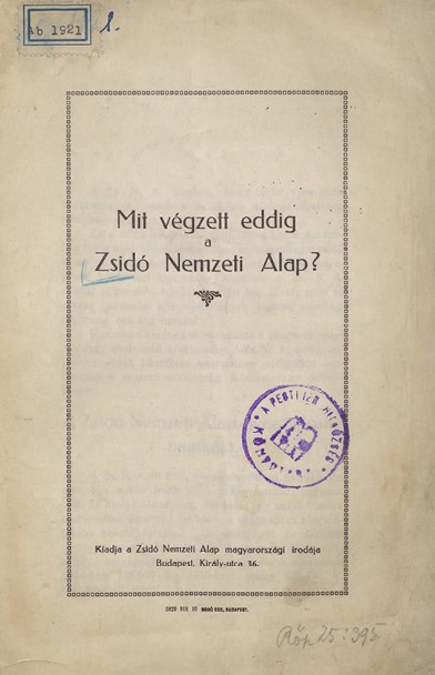 Mit v&eacute;gzett eddig a Zsid&oacute; Nemzeti Alap?