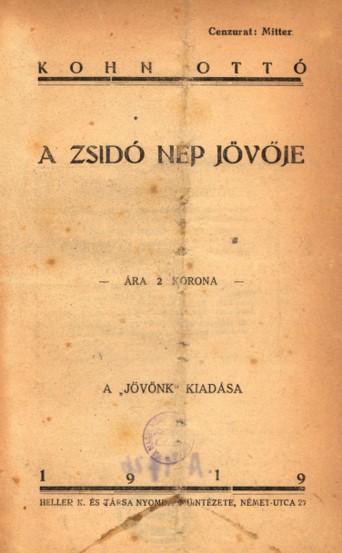A zsid&oacute; n&eacute;p j&ouml;vője
