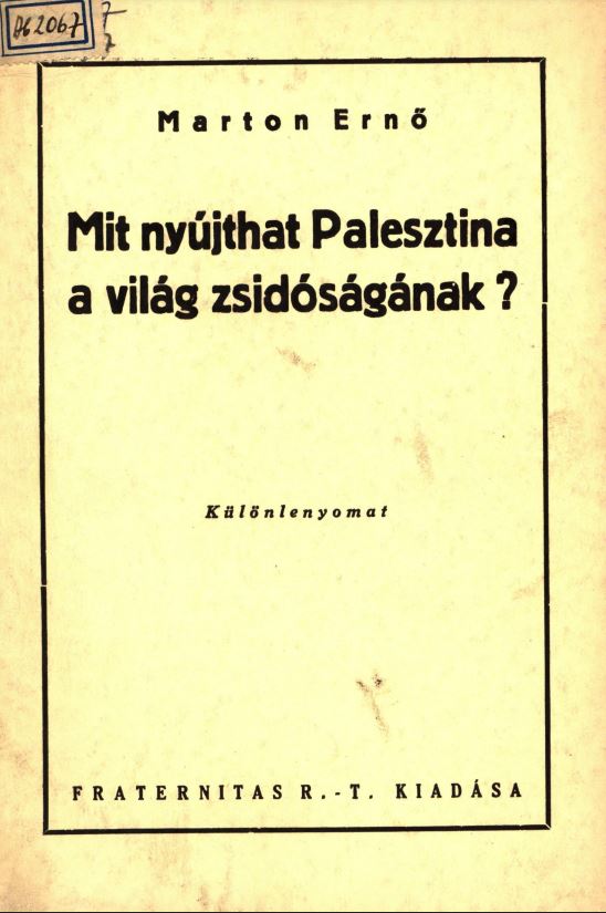 Mit ny&uacute;jthat Palesztina a vil&aacute;g zsid&oacute;s&aacute;g&aacute;nak?