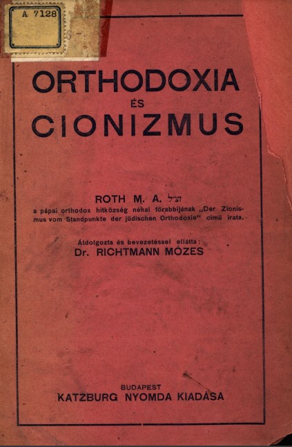 Orthodoxia &eacute;s cionizmus