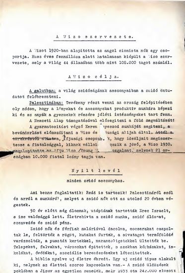 A WIZO szervezete