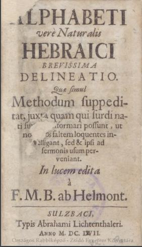Alphabeti ver&egrave; naturalis Hebraici brevissima delineatio