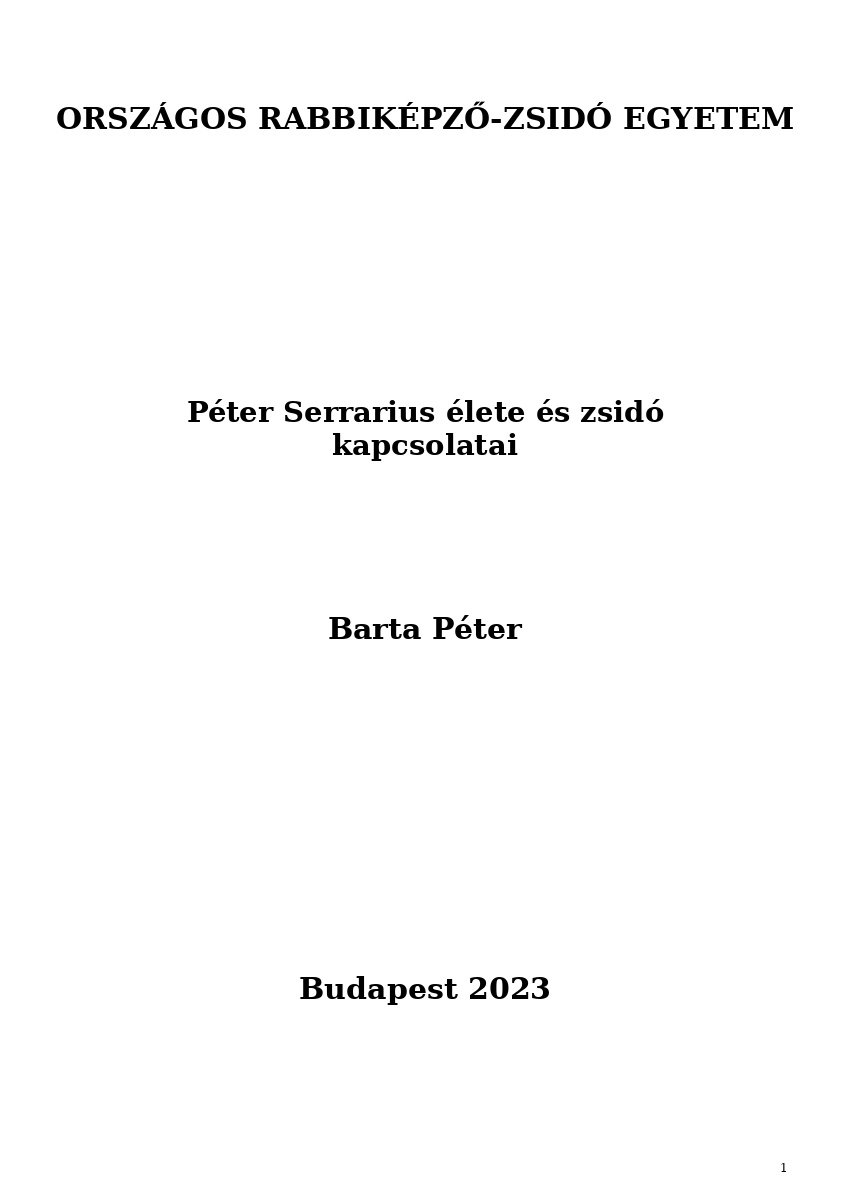 P&eacute;ter Serrarius &eacute;lete &eacute;s zsid&oacute; kapcsolatai