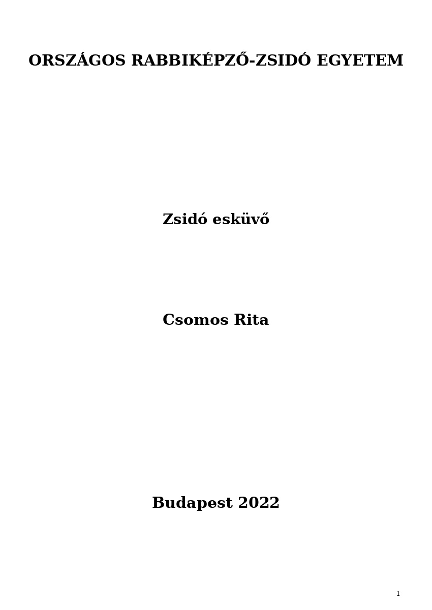Zsid&oacute; esk&uuml;vő