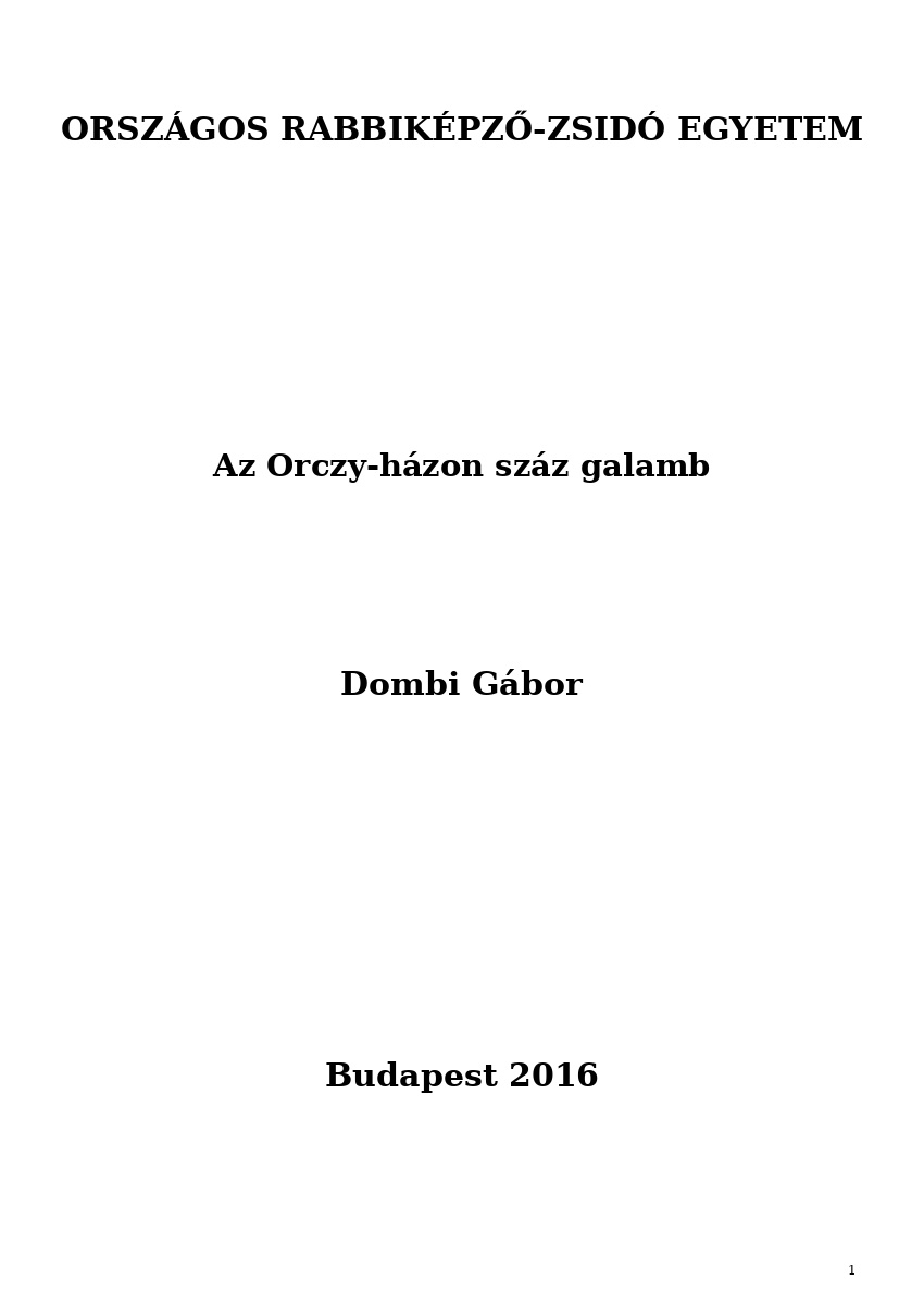 Az Orczy-h&aacute;zon sz&aacute;z galamb
