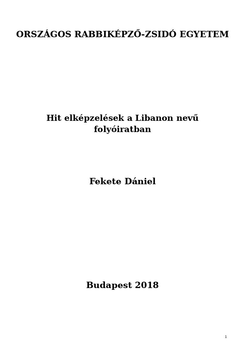 Hit elk&eacute;pzel&eacute;sek a Libanon nevű foly&oacute;iratban