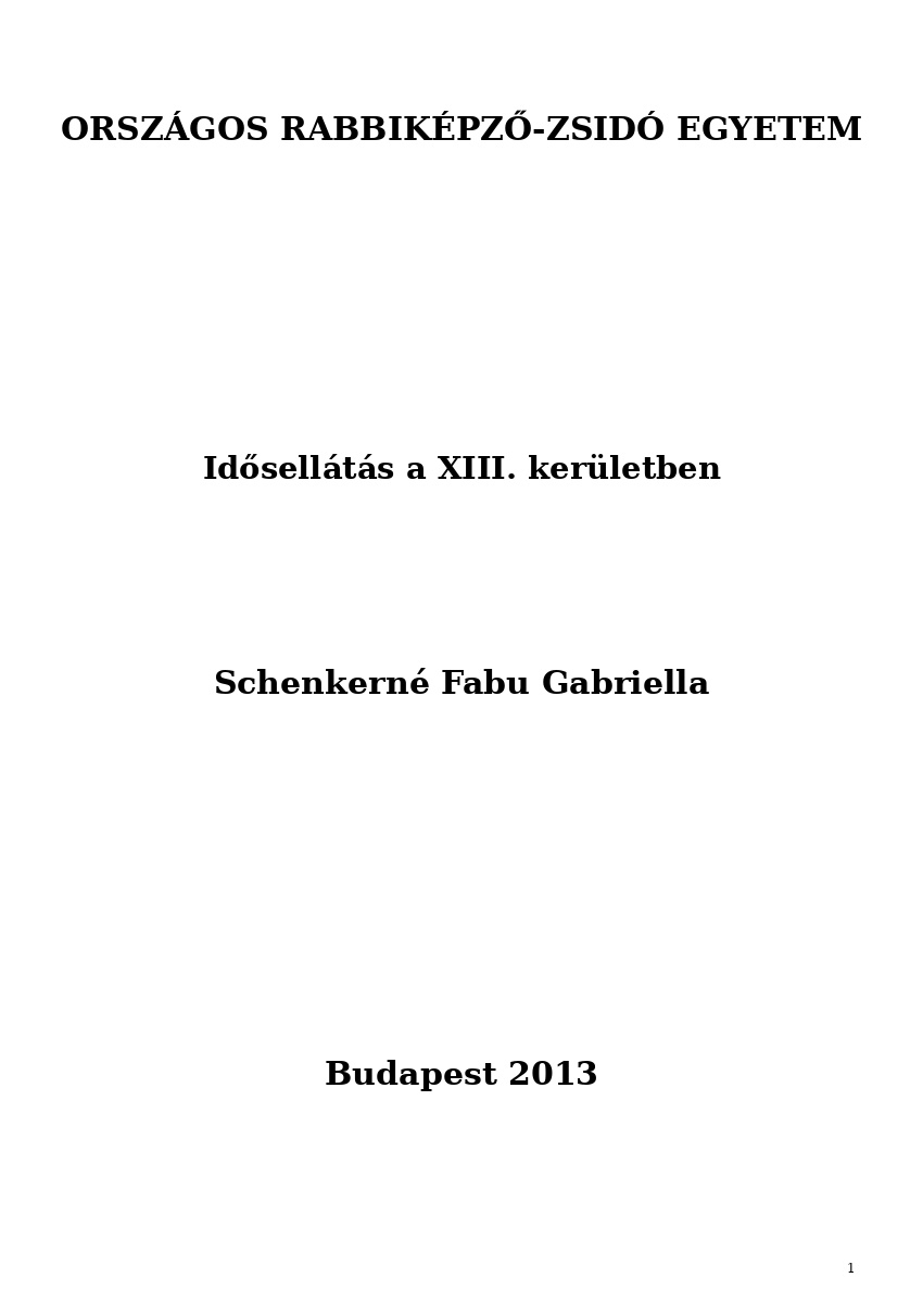 Idősell&aacute;t&aacute;s a XIII. ker&uuml;letben