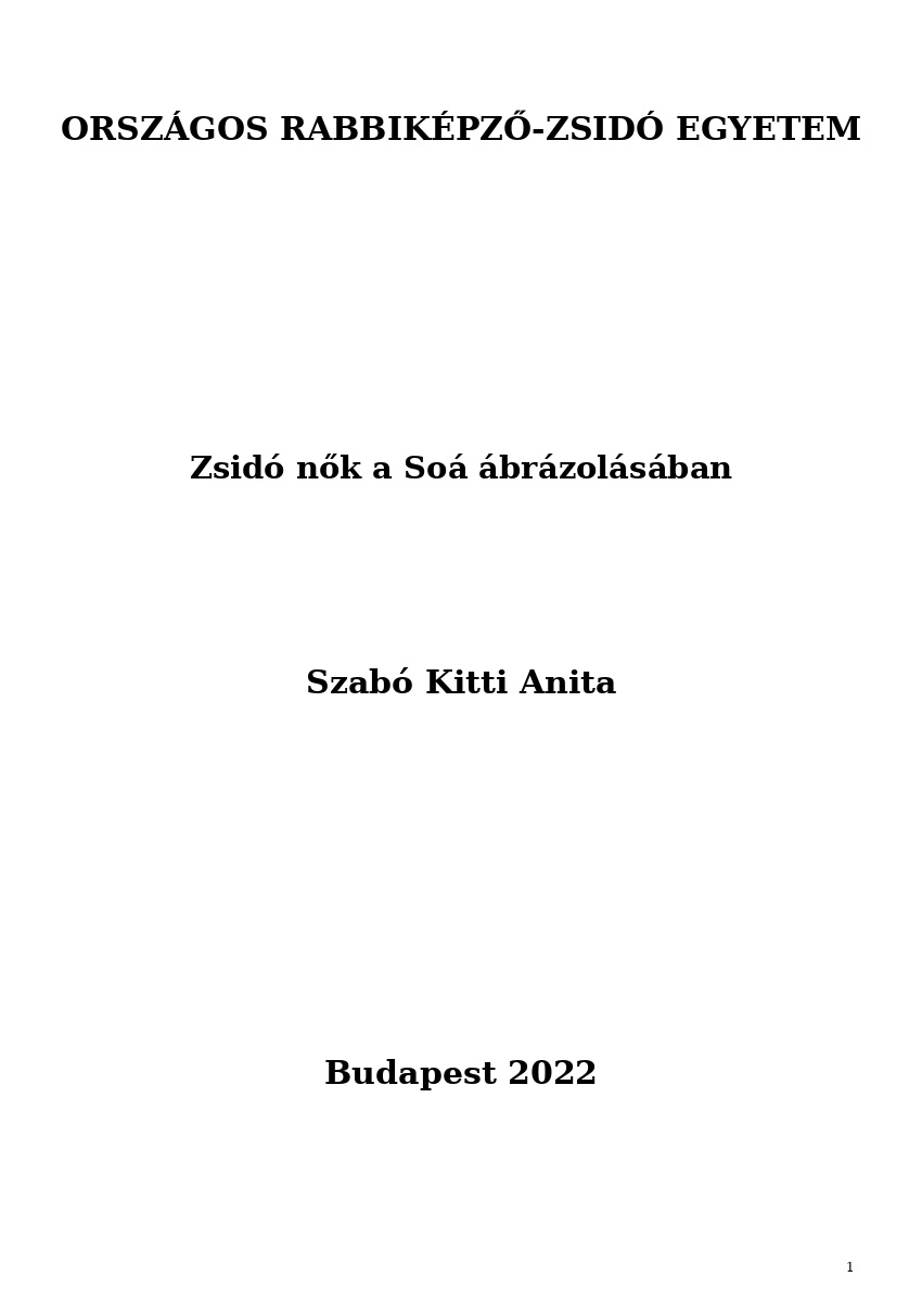 Zsid&oacute; nők a So&aacute; &aacute;br&aacute;zol&aacute;s&aacute;ban