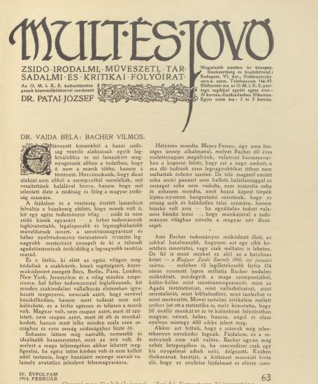 Mult &eacute;s J&ouml;vő 4. &eacute;vf (1914. febru&aacute;r)