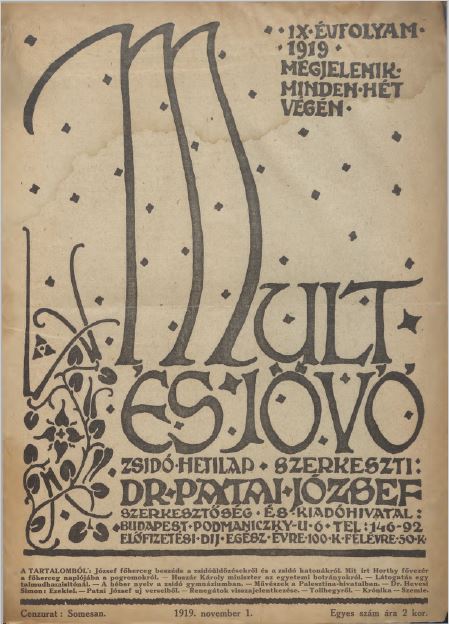 Mult &eacute;s J&ouml;vő 9. &eacute;vf. (1919. november)