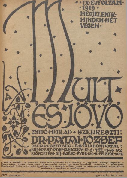 Mult &eacute;s J&ouml;vő 9. &eacute;vf. (1919. december)