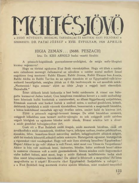 Mult &eacute;s J&ouml;vő 18. &eacute;vf. (1928. &aacute;prilis)