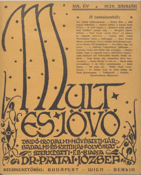 Mult &eacute;s J&ouml;vő 19. &eacute;vf. (1929. janu&aacute;r)