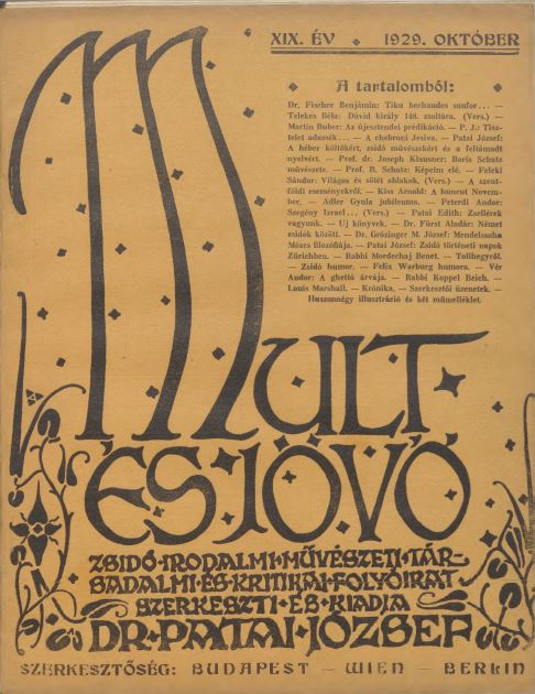 Mult &eacute;s J&ouml;vő 19. &eacute;vf. (1929. okt&oacute;ber)