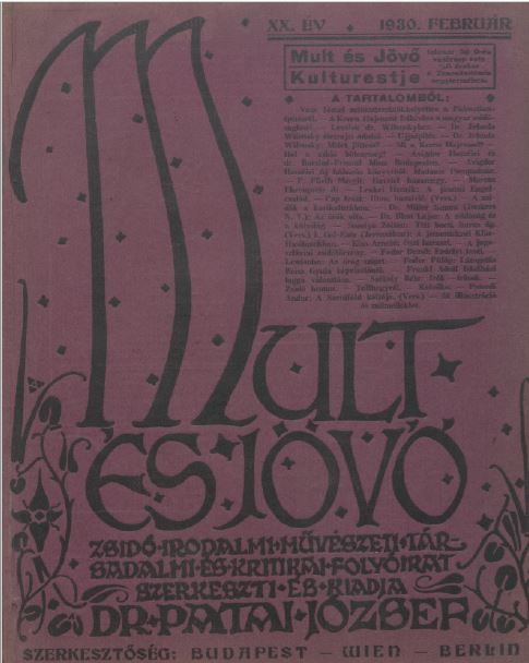 Mult &eacute;s J&ouml;vő 20. &eacute;vf. (1930. febru&aacute;r)