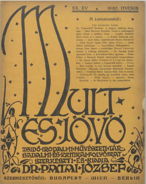 Mult &eacute;s J&ouml;vő 20. &eacute;vf. (1930. m&aacute;jus)