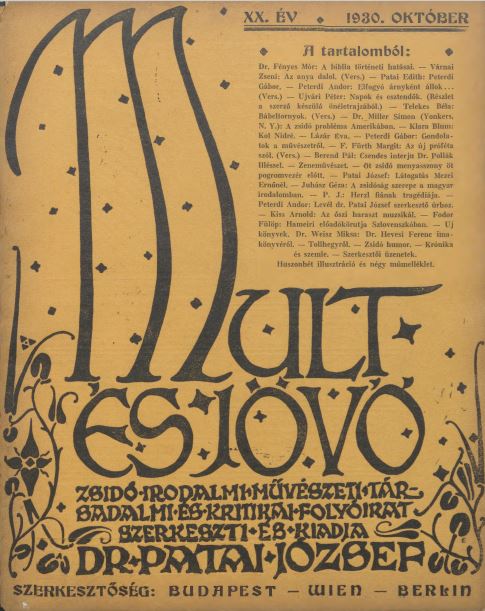 Mult &eacute;s J&ouml;vő 20. &eacute;vf. (1930. okt&oacute;ber)